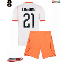 Holandia Frenkie de Jong #21 Koszulka Wyjazdowa dzieci MŚ 2026 Krótki Rękaw (+ krótkie spodenki)